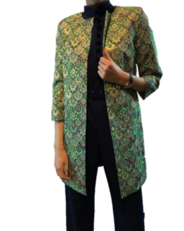 Green brocade jacket by Thi Thao Copenhagen