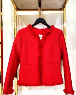 Red unika jacket with frills