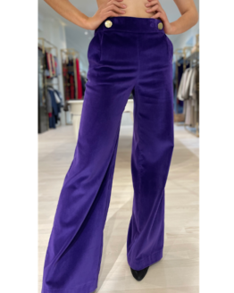 Purple velour pants by Thi Thao Copenhagen