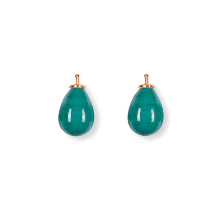 Earring drops E5 - Green turquoise