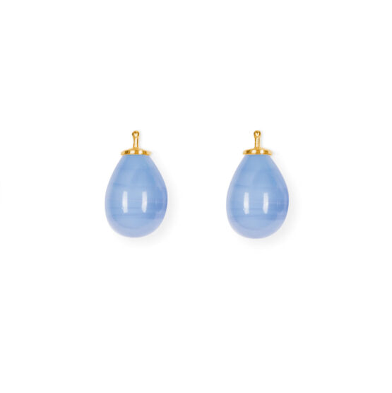 Earring drops E5 - Sky blue quarts