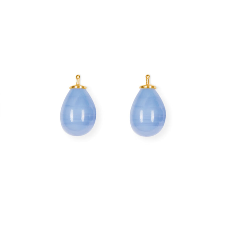 Earring drops E5 - Sky blue quarts