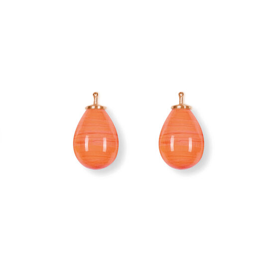 Earring drops E5 - Lobster orange quarts