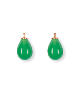 Earring drops E5 - Jade green