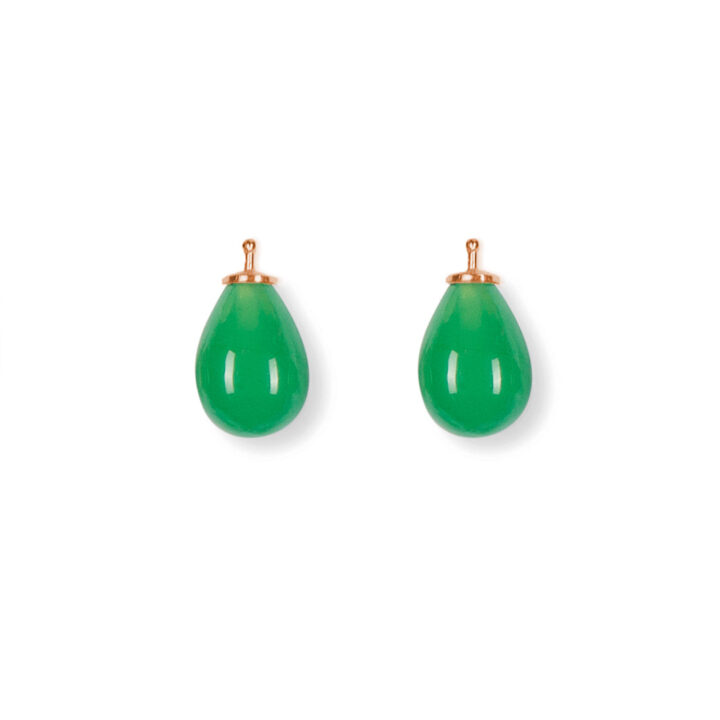 Earring drops E5 - Jade green