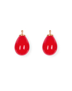 Earring drops E5 - Strawberry red