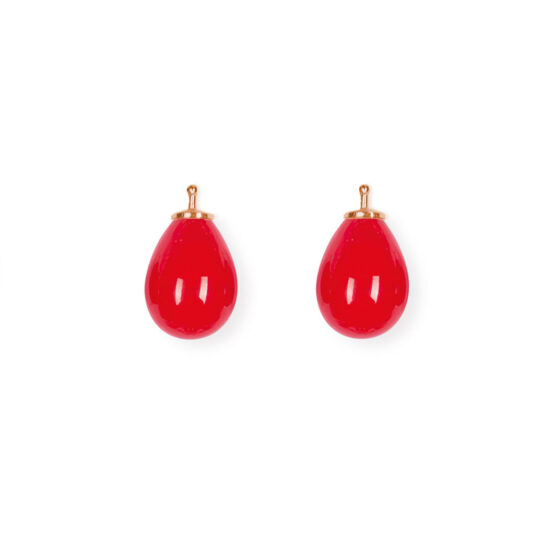 Earring drops E5 - Strawberry red