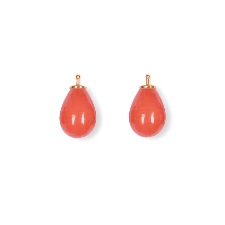 Earring drops E5 - Coral light orange