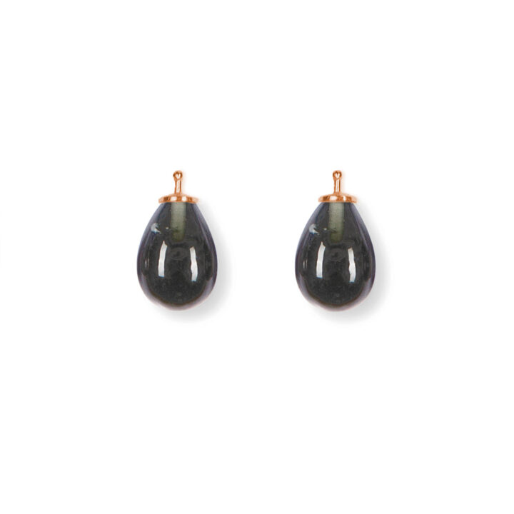 Earring drops E5 - Morion black