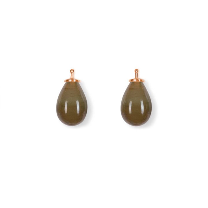 Earring drops E5 - Olive green