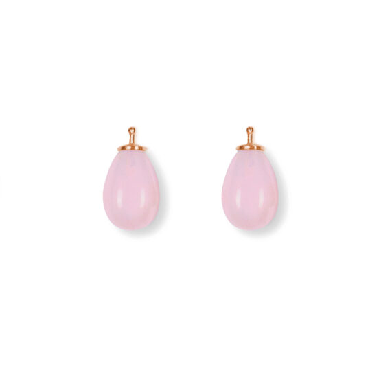 Earring drops E5 - Pink quartz