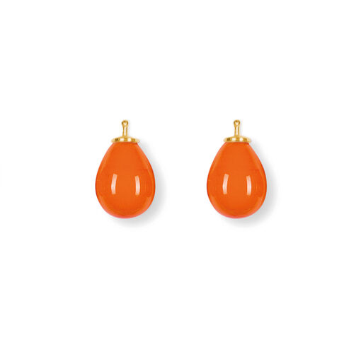 Earring drops E5 - orange quarts