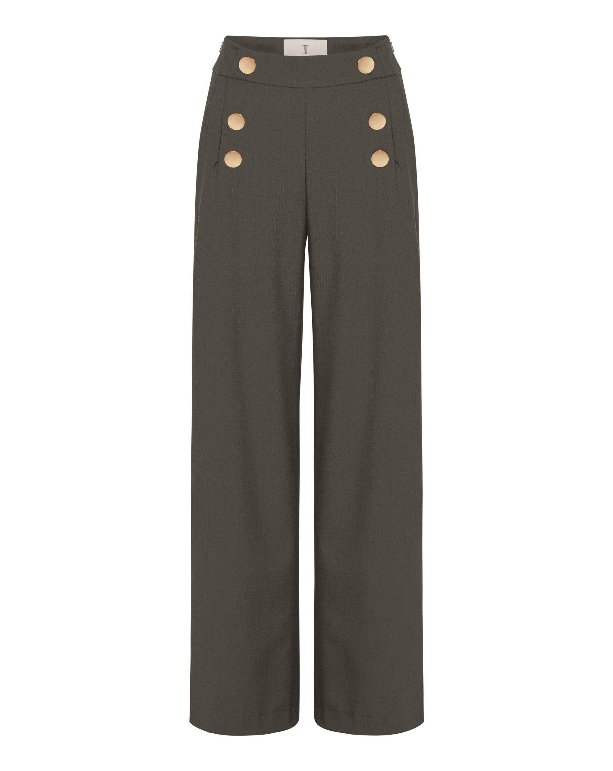 Army green Louise pants by Thi Thao Copenhagen