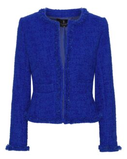 Blue Unika jacket with frills