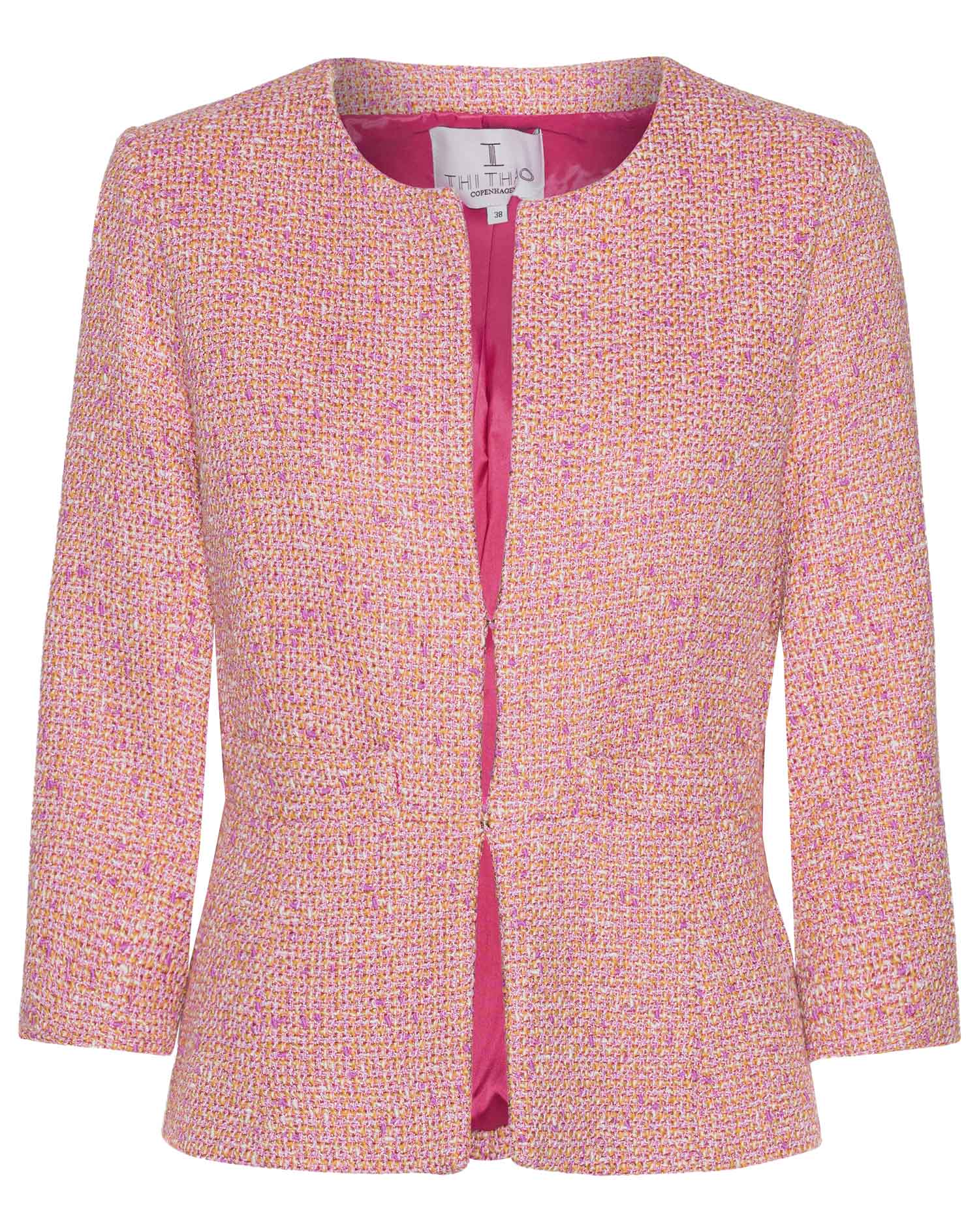 Unika jacket in pink and yellow tweed by Thi Thao Copenhagen